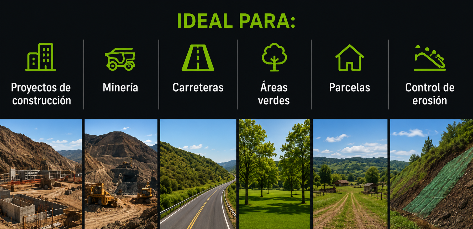 Sectores ideales para hidrosiembra